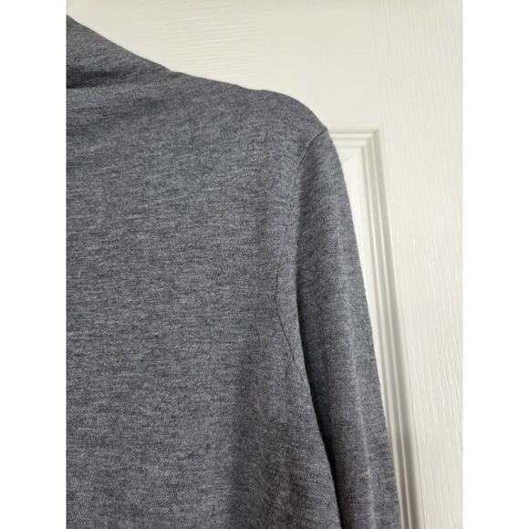 Soft Surroundings Gray Crochet Accent Wool Blend Turtleneck Sweater, Size Large - Picture 10 of 11